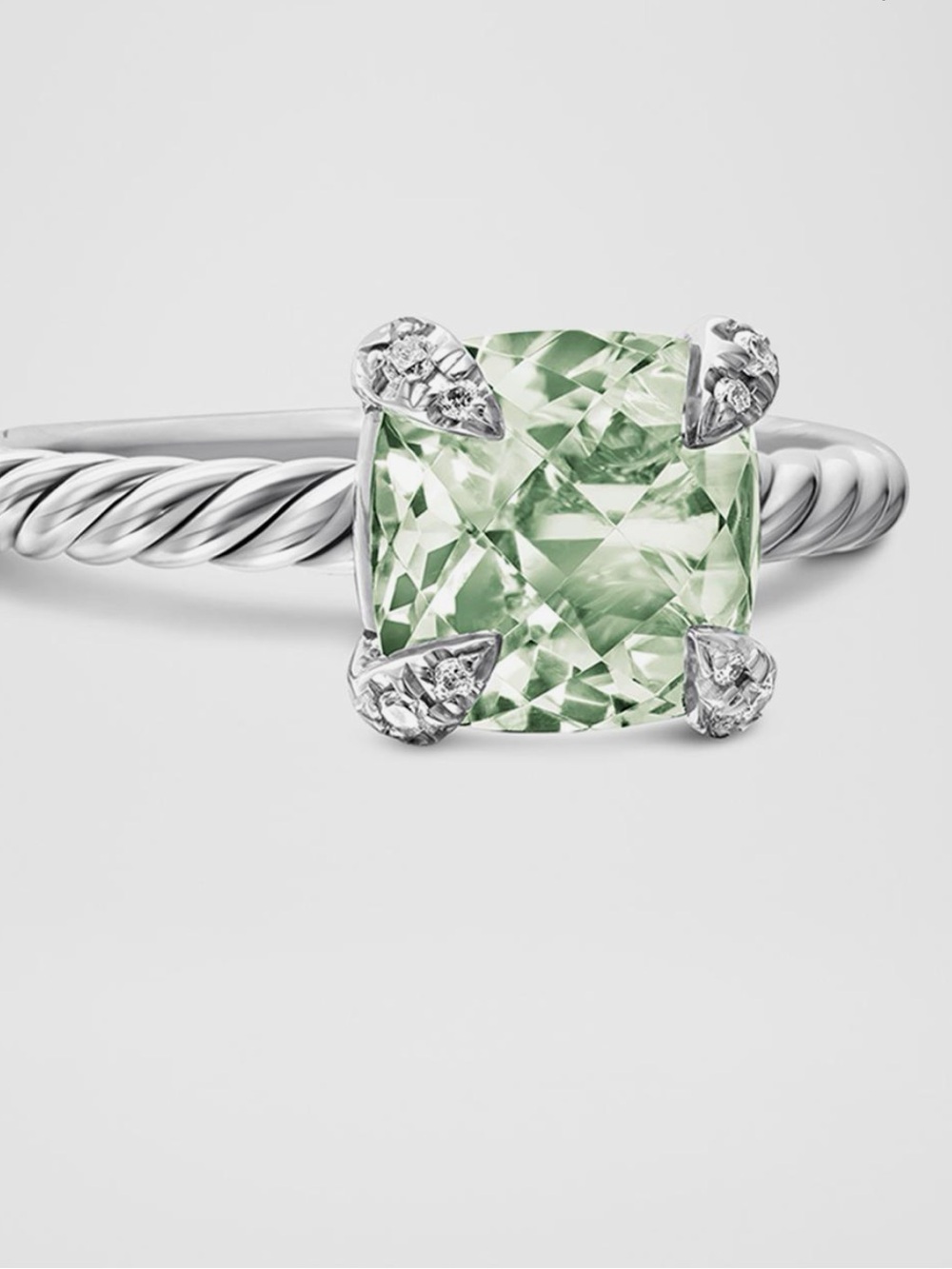 David Yurman Chatelaine Ring in Sterling Silver with Gemstone and Diamonds